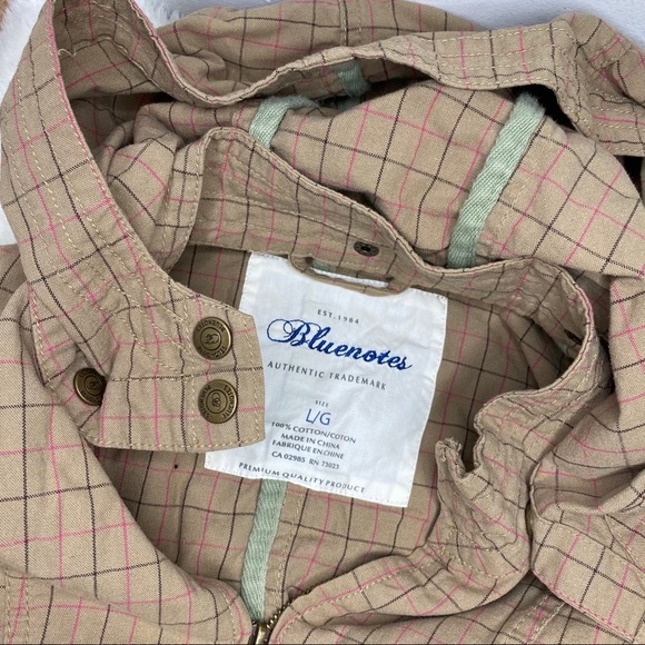 Bluenotes Plaid Utility Jacket Sz L zip up - Picture 11 of 14
